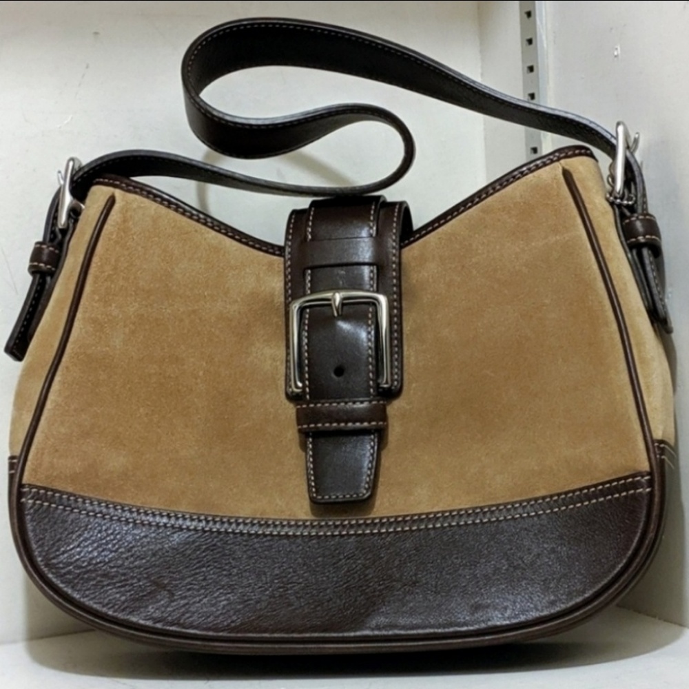 Exc Condition Vintage Coach Suede/Leather Bag